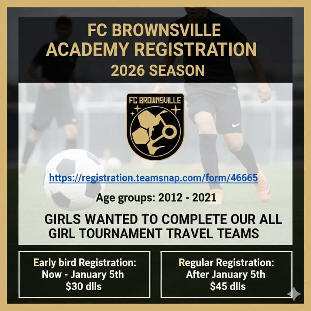 FC Brownsville Academy Registration 2026 Season